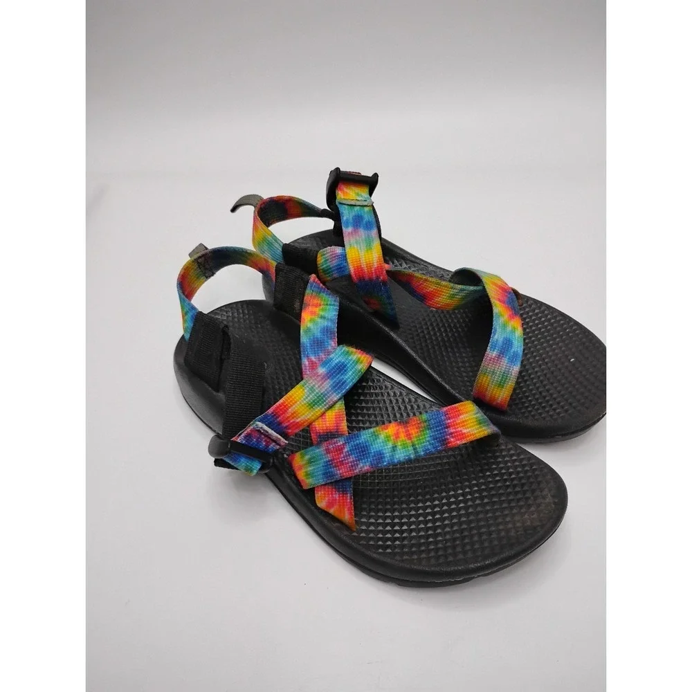 Chaco Z1 Ecotread Sandals Tie Dye Rainbow Multicolor Kids Youth Size 4